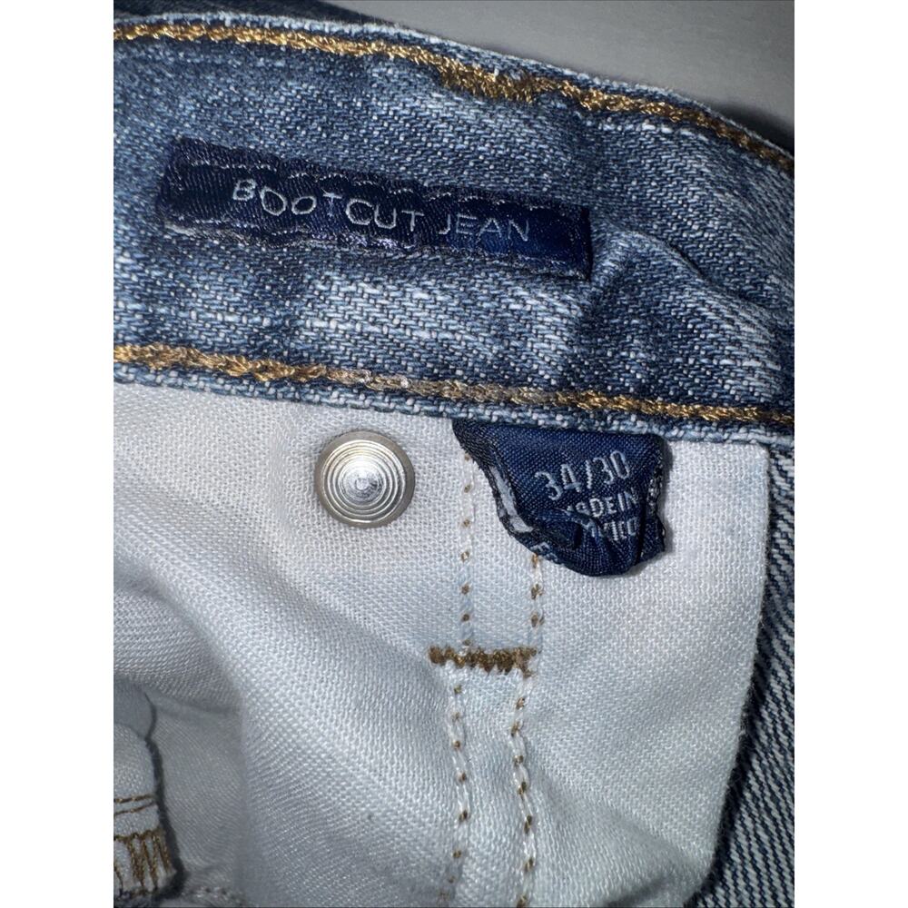 Tommy Hilfiger Men's Vintage Bootcut Jeans 34x30 Light Wash Blue Denim Pants - Picture 9 of 13